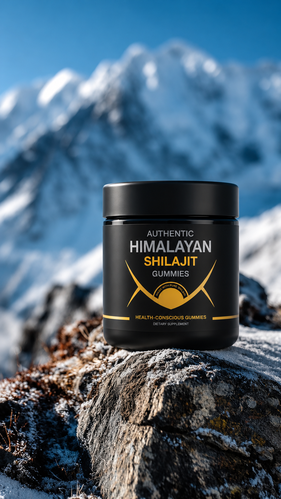 Caramelle Gommose di Shilajit 100% Puro dell'Himalaya (Confezione da 60 Gommose)