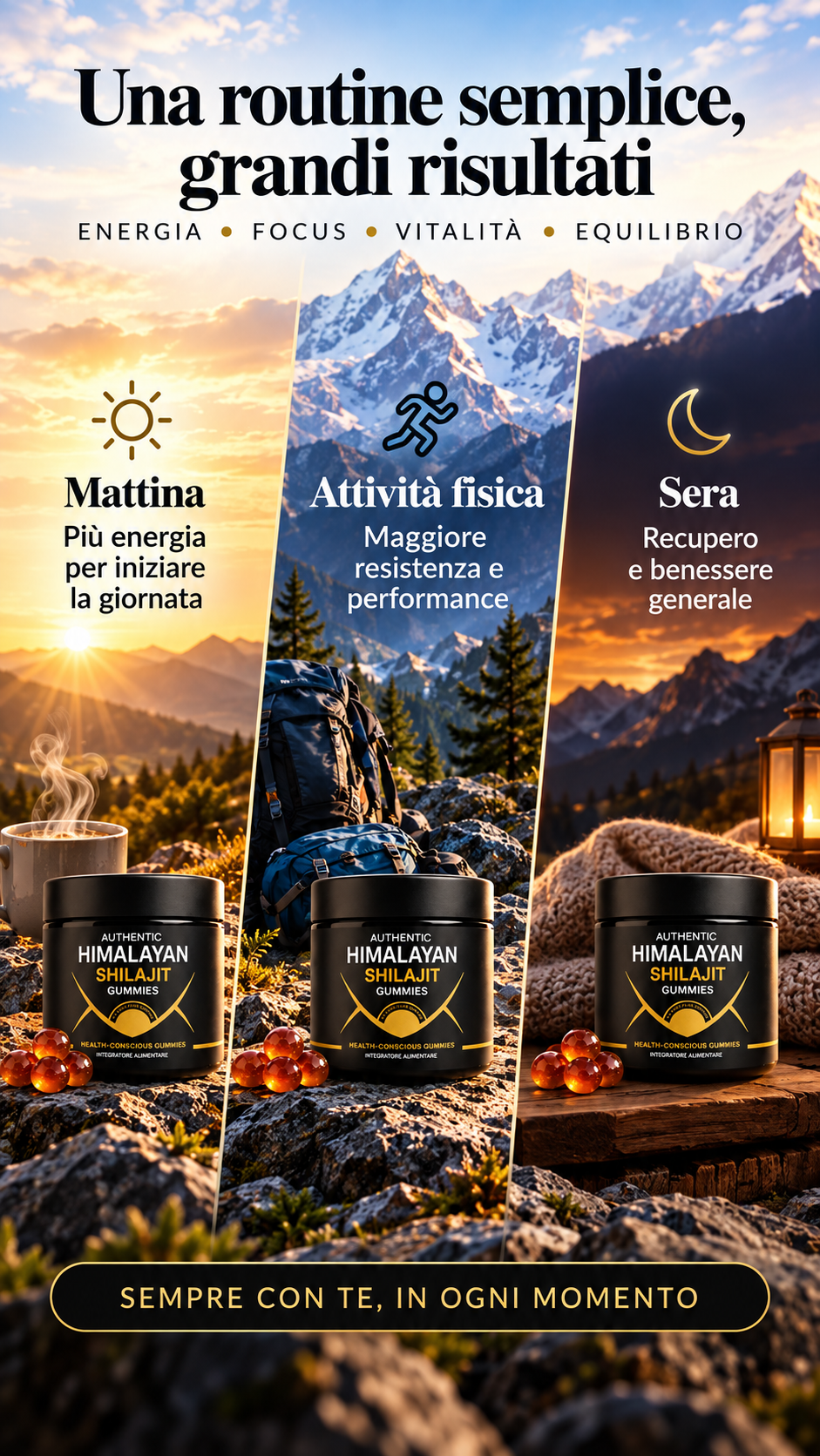 Caramelle Gommose di Shilajit 100% Puro dell'Himalaya (Confezione da 60 Gommose)